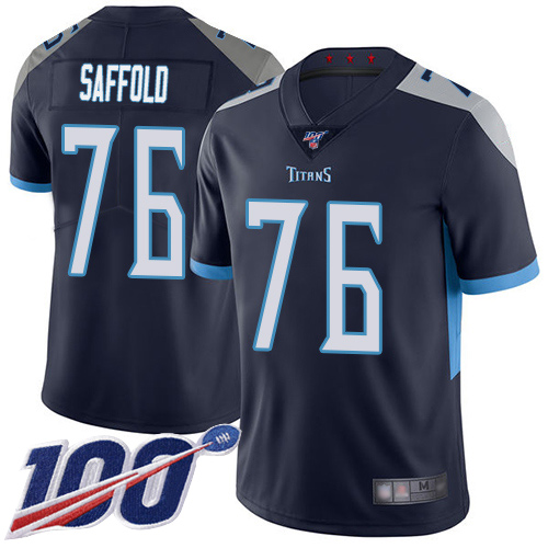 Tennessee Titans Limited Navy Blue Men Rodger Saffold Home Jersey NFL Football #76 100th Season Vapor Untouchable->youth nfl jersey->Youth Jersey